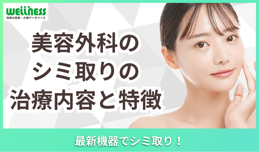 美容外科　シミ取り　治療内容　特徴